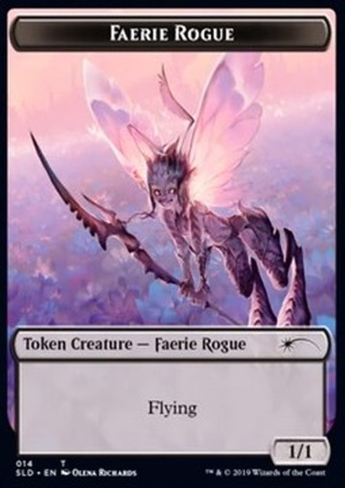 Magic: The Gathering Faerie Rogue Token (Black 1/1) (V.2)