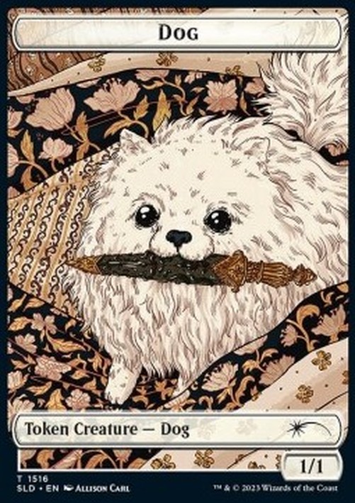 Magic: The Gathering Dog Token (W 1/1) // Cat Token (G 1/1)