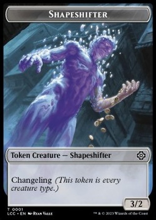 Magic: The Gathering Shapeshifter Token (C 3/2) // Cat Token (G 1/1)