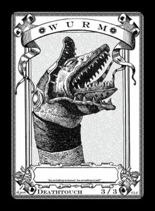 Magic: The Gathering Wurm Token (Artifact 3/3 Deathtouch) (V.2)