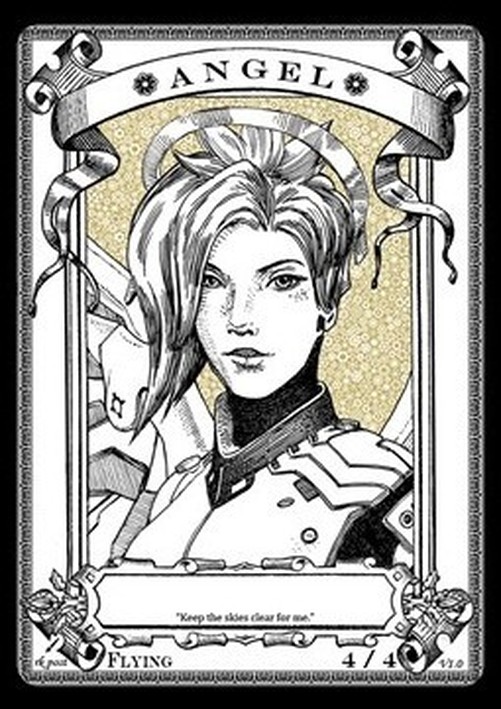 Magic: The Gathering Angel Token (White 4/4) (V.3)