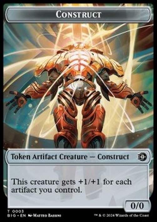 Magic: The Gathering Construct Token (A 0/0) // Treasure Token