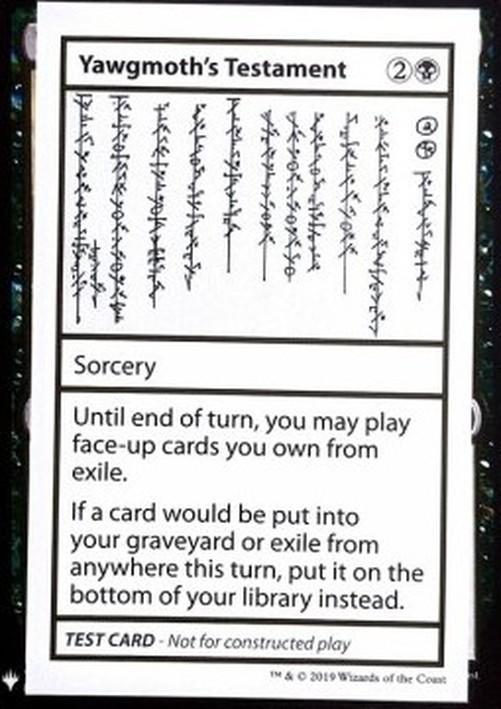 Magic: The Gathering Yawgmoth's Testament (V.1)
