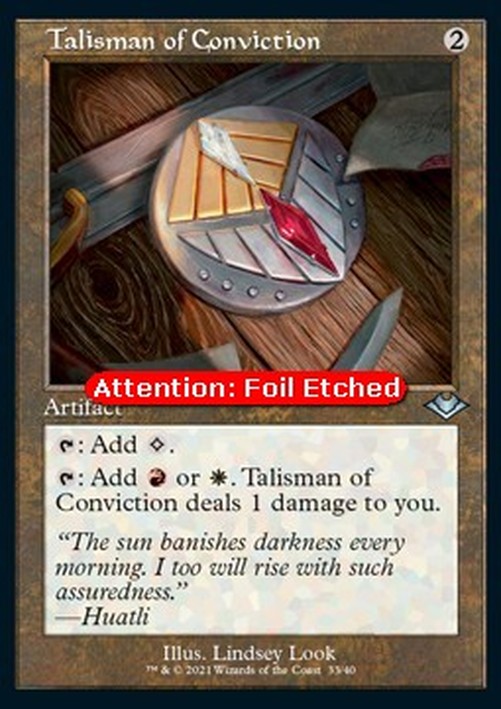 Magic: The Gathering Talisman of Conviction (V.2)