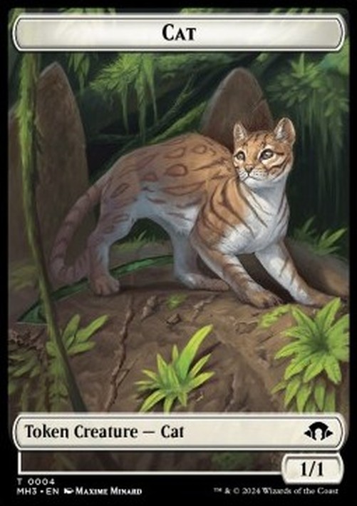 Magic: The Gathering Cat Token (W 1/1) // Energy Reserve