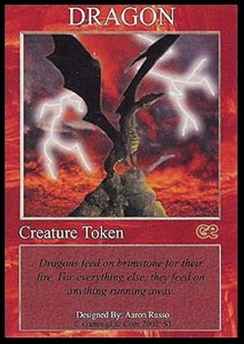 Magic: The Gathering Dragon Token (Red 5/5) (V.1)