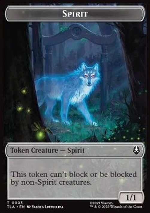 Magic: The Gathering Spirit Token (C 1/1) // Clue Token