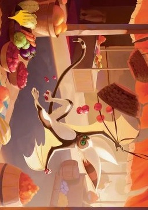 Magic: The Gathering Art Series: Momo, Playful Pet (V.2)