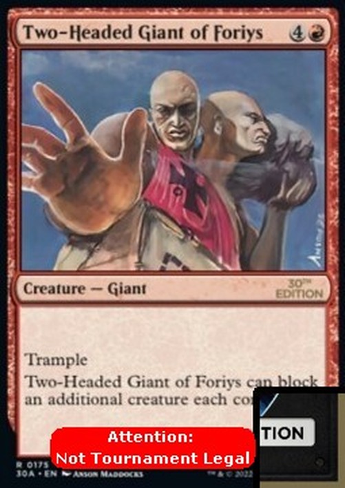 Magic: The Gathering Two-Headed Giant of Foriys (V.1)