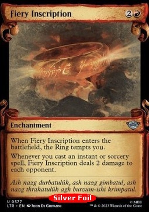 Magic: The Gathering Fiery Inscription (V.2)