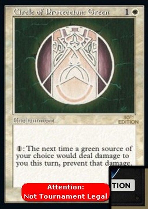 Magic: The Gathering Circle of Protection: Green (V.2)