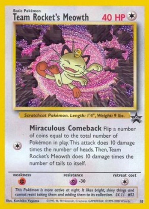 Pokemon Team Rocket's Meowth (WP 18)