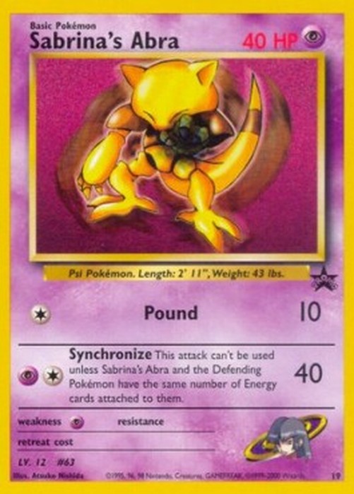 Pokemon Sabrina's Abra (WP 19)