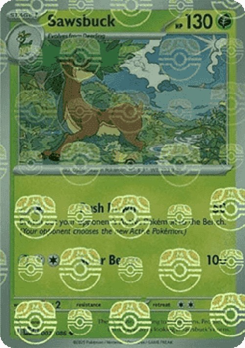 Pokemon Sawsbuck  (xWHT 007)