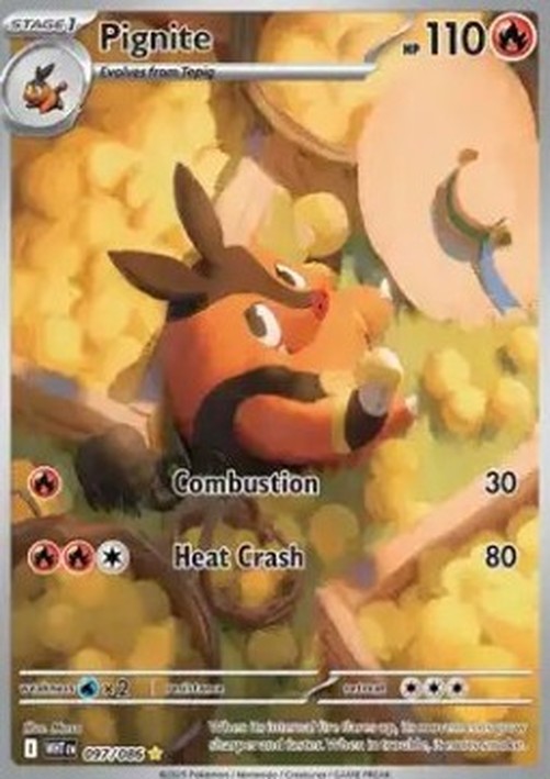 Pokemon Pignite  (WHT 097)