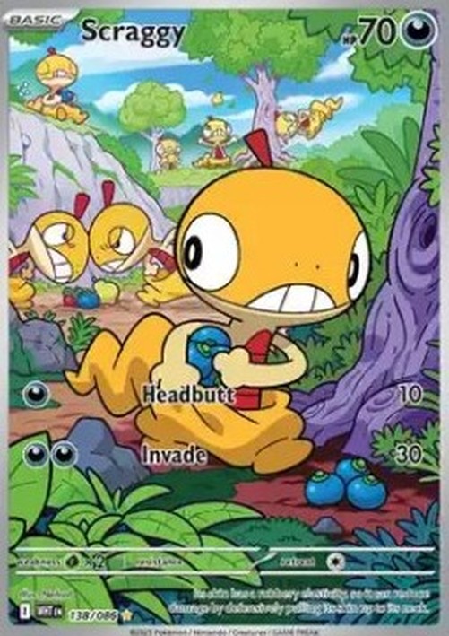 Pokemon Scraggy  (WHT 138)