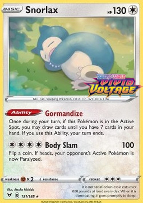 Pokemon Snorlax  (VIV 131)