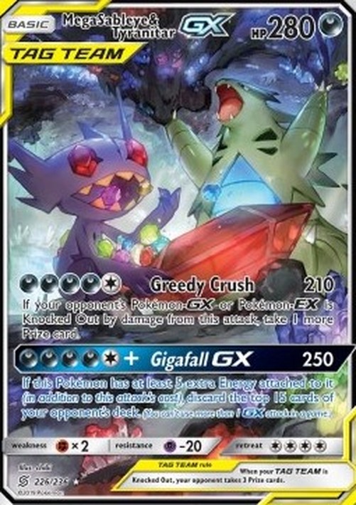 Pokemon Mega Sableye & Tyranitar GX  (UNM 226)