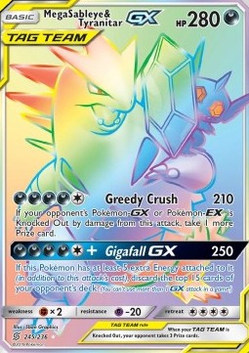Pokemon Mega Sableye & Tyranitar GX (UNM 245)