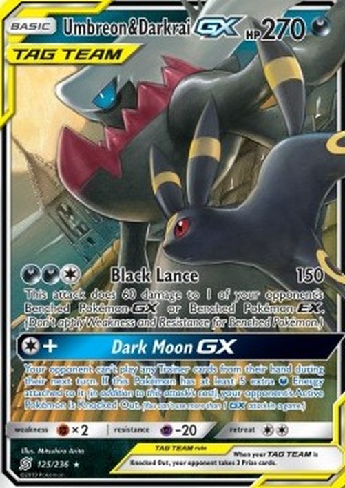 Pokemon Umbreon & Darkrai GX  (UNM 125)