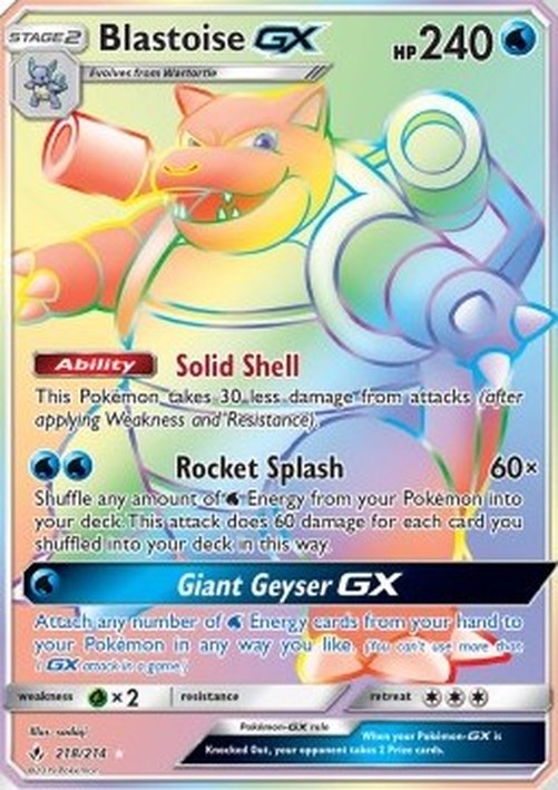 Pokemon Blastoise GX (UNB 218)