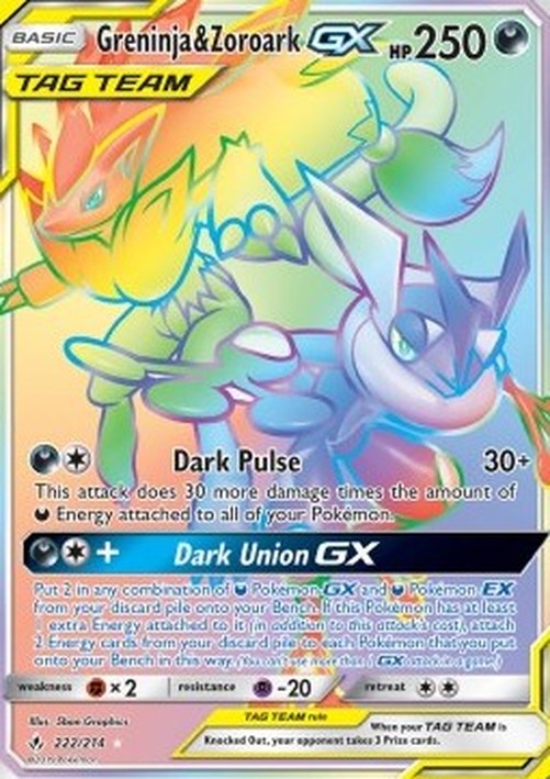 Pokemon Greninja & Zoroark GX  (UNB 222)