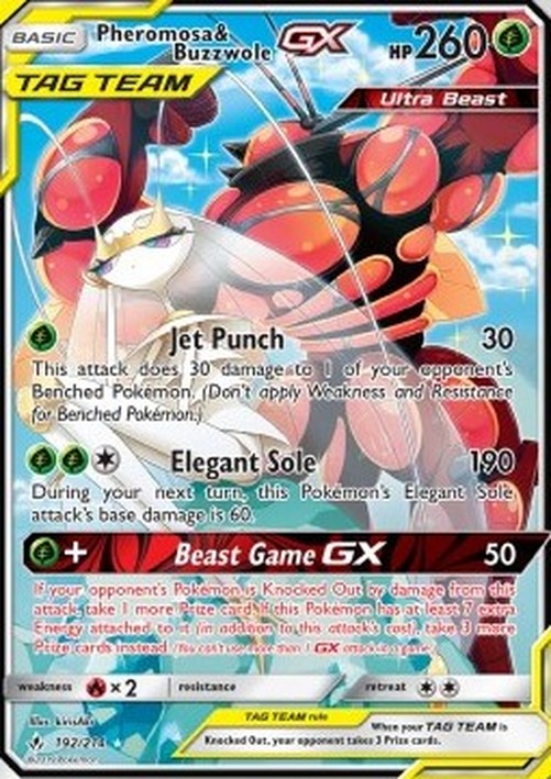 Pokemon Pheromosa & Buzzwole GX (UNB 192)