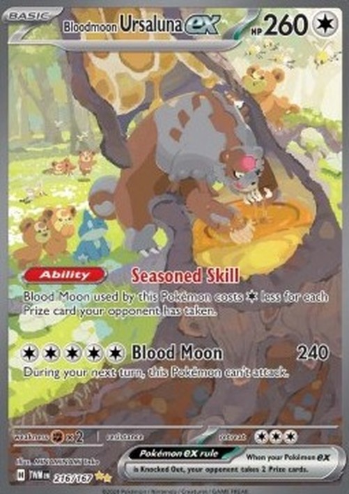 Pokemon Bloodmoon Ursaluna ex (TWM 216)