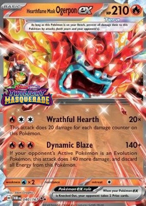 Pokemon Hearthflame Mask Ogerpon ex  (TWM 040)