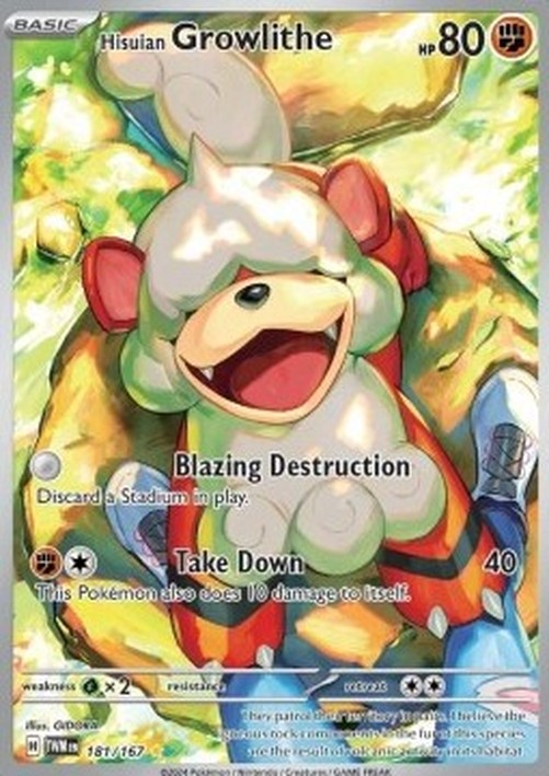 Pokemon Hisuian Growlithe (TWM 181)