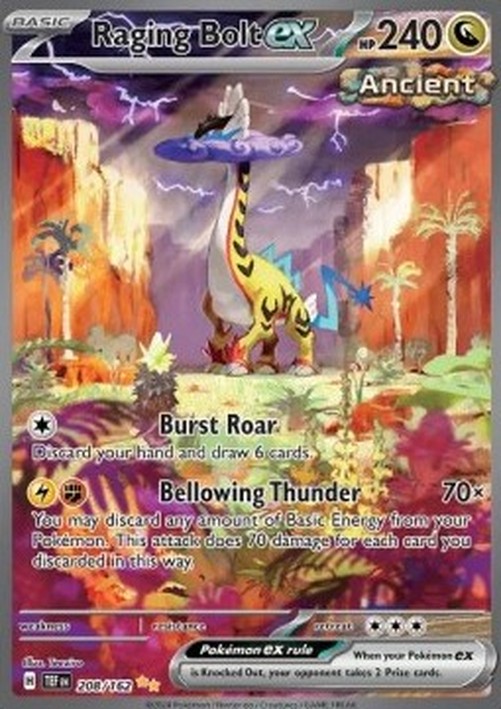 Pokemon Raging Bolt ex (TEF 208)