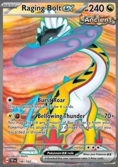 Pokemon Raging Bolt ex  (TEF 196)