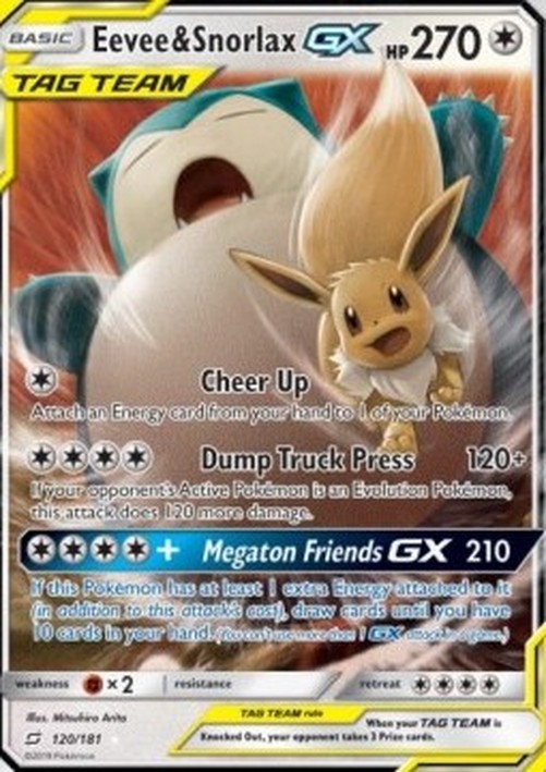 Pokemon Eevee & Snorlax GX (TEU 120)