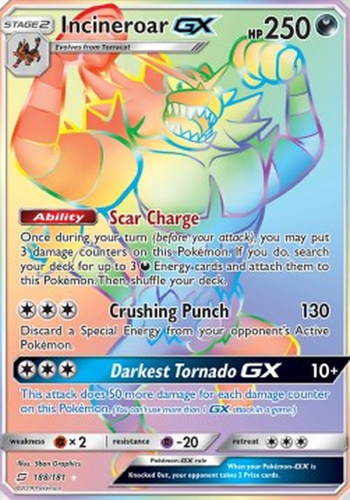 Pokemon Incineroar GX  (TEU 188)