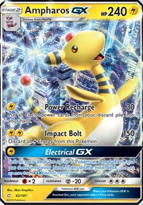 Pokemon Ampharos GX  (TEU 43)