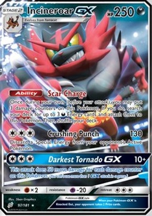 Pokemon Incineroar GX  (TEU 97)