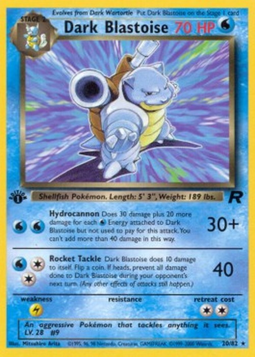 Pokemon Dark Blastoise  (TR 20)