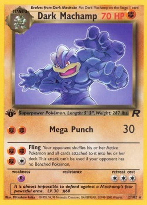 Pokemon Dark Machamp  (TR 27)