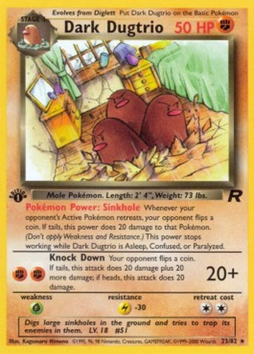 Pokemon Dark Dugtrio (TR 23)