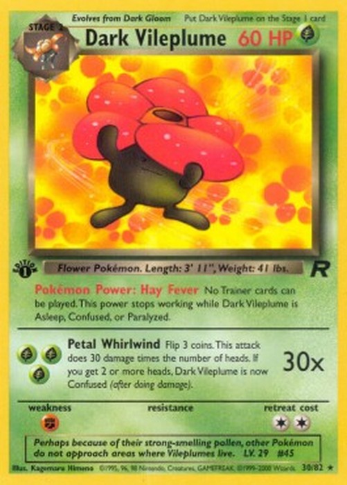 Pokemon Dark Vileplume  (TR 30)