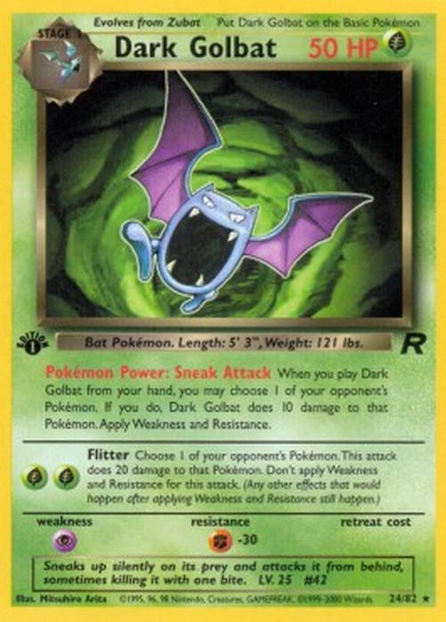 Pokemon Dark Golbat  (TR 24)