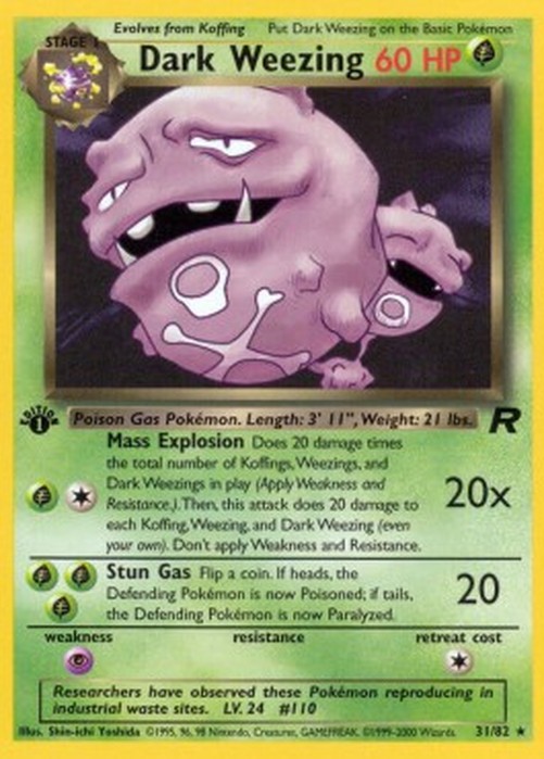 Pokemon Dark Weezing  (TR 31)
