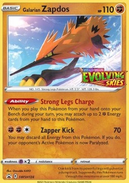 Pokemon Galarian Zapdos (SWSH 124)