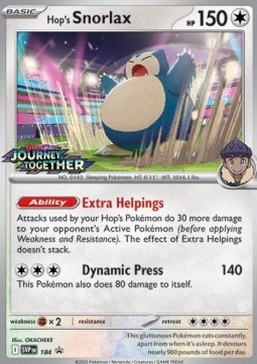 Pokemon Hop's Snorlax (SVP 184)