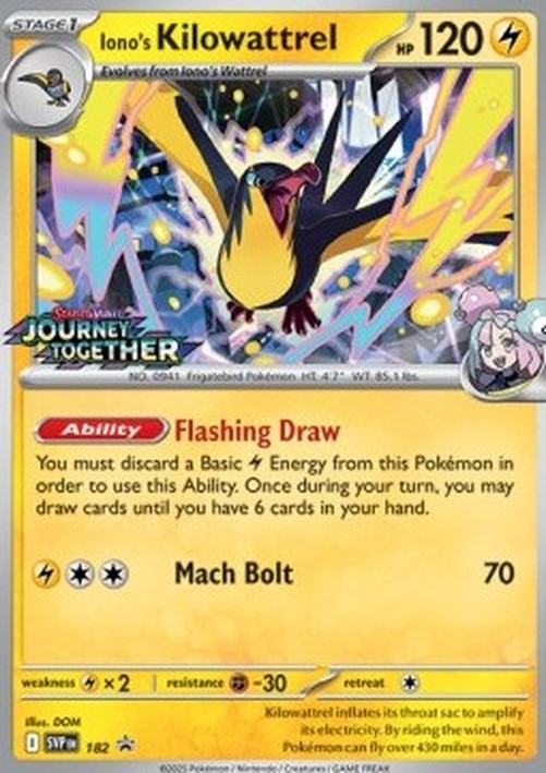 Pokemon Iono's Kilowattrel  (SVP 182)