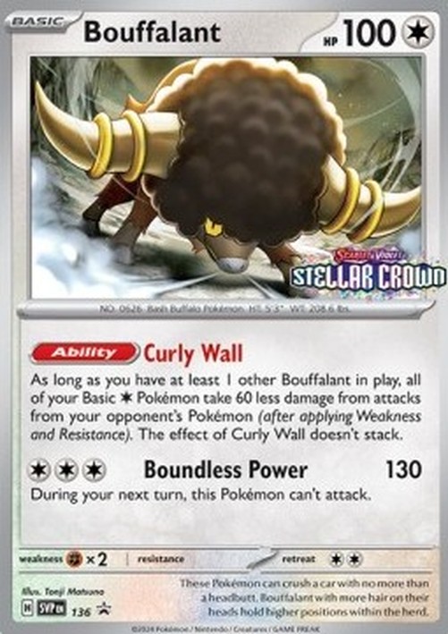 Pokemon Bouffalant  (SVP 136)