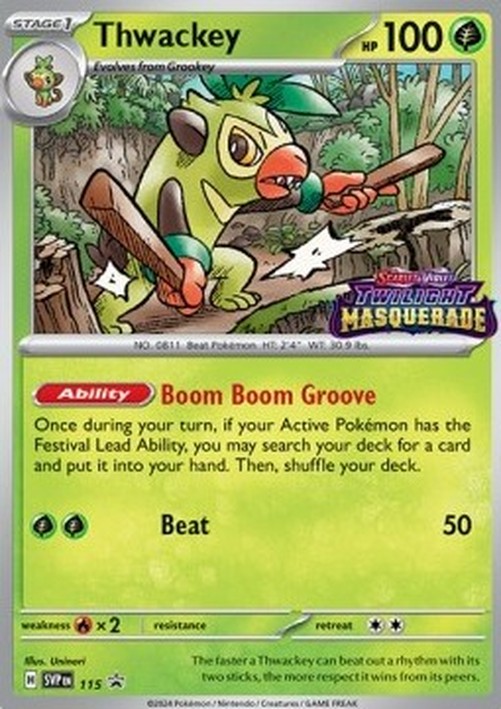 Pokemon Thwackey  (SVP 115)