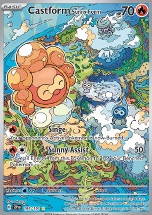Pokemon Castform Sunny Form  (SSP 195)