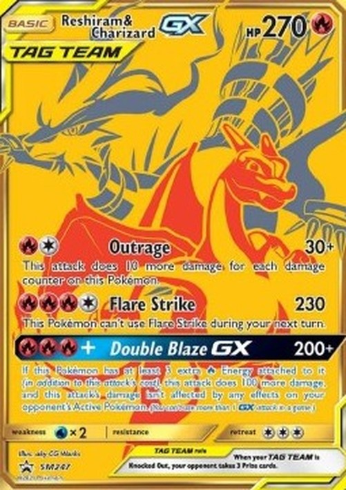 Pokemon Reshiram & Charizard GX  (SM 247)