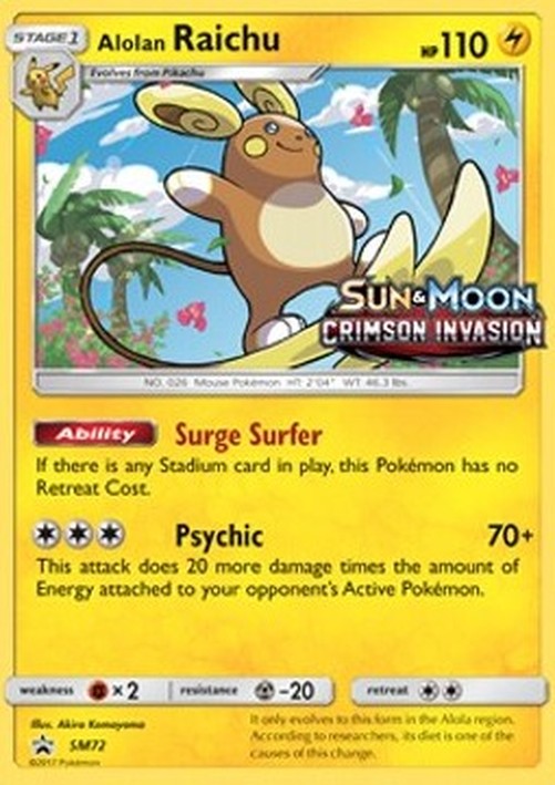 Pokemon Alolan Raichu  (SM 72)